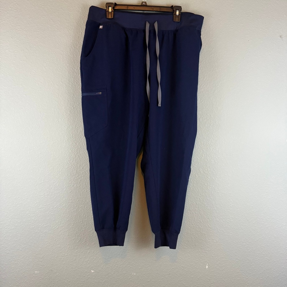 FIGS Zamora Jogger Scrub Pants Womens 3XL Petite Navy Blue Technical Collection